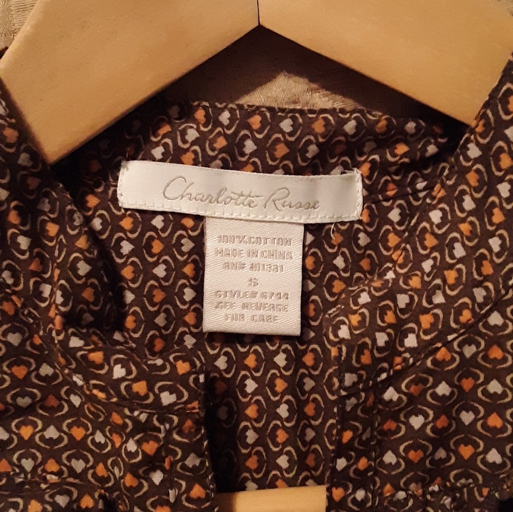 Chocolate Brown pattern boho maxi dress size s - Picture 2 of 6